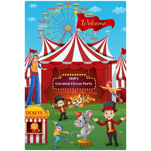 Party Supplies Carnival Circus Welcome Poster Board | Party Decoration